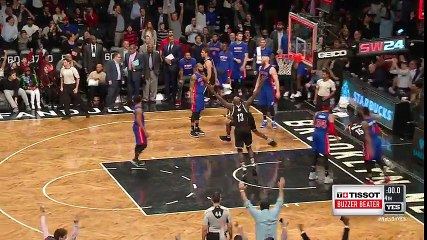 Brook Lopez Buzzer Beater Winner - Pistons vs Nets - March 20, 2017 - 2016-17 NBA Season