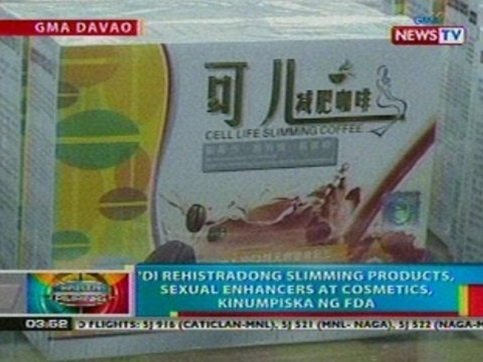 BP: Di rehistradong slimming products, sexual enhancers at cosmetics, kinumpiska ng FDA