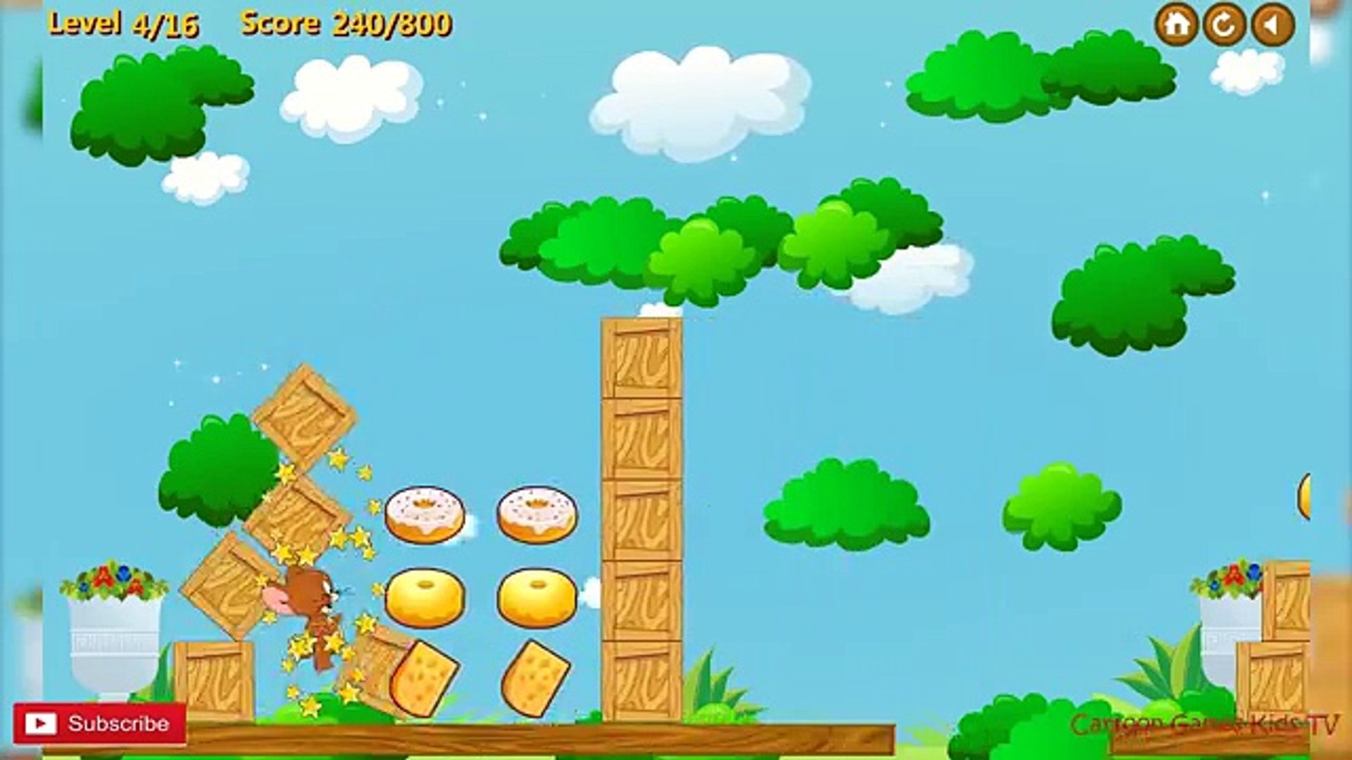 Tom and jerry / jerry run and eat cheese / messy jerry / cartoon games kids tv