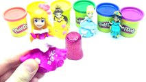 DIY How Make Super Glitter Play Doh Disney Princess Dresses Ariel Elsa Anna Magiclip RL