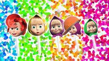 Masha And The Bear Finger Family Lollipop Nursery Rhymes Lyrics | Compilation of kids anim