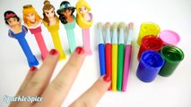 Best Learning Colors Videos for Children Disney Princess Finger Family Nursery Rhymes Microwave PEZ-iMw7wl