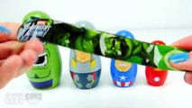 Surprise Eggs Sizes Superheroes Hulk, Thor, Captain America, and Iron Man Avengers Toys