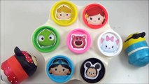 LEARN COLORS with Disney Tsum Tsums! Play doh Toy Surprise Cans, Disney ツムツム Toys-b4IAERtgk