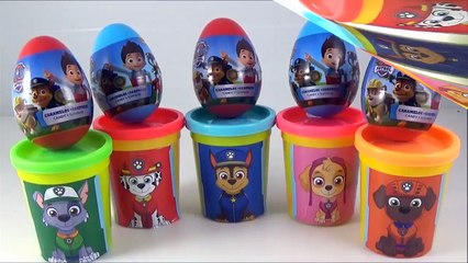 LEARN COLORS with Paw Patrol! NEW Paw Patrol Toy Surprise Eggs! Nick Jr Play doh Surprise Cans-v1ltgnO