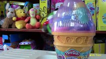 Play Doh picnic ice cream playset and disney play dough toys by supercool4kids