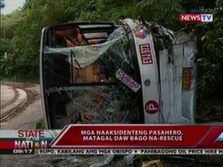 SONA: Bus na mabilis daw ang takbo, tumagilid; 18, sugatan
