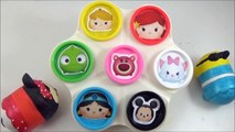 LEARN COLORS with Disney Tsum Tsums! Play doh Toy Surprise Cans, Disney ツムツム Toys-b4IAERt