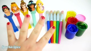 Best Learning Colors Videos for Children Disney Princess Finger Family Nursery Rhymes Microwave PEZ-iMw7wl