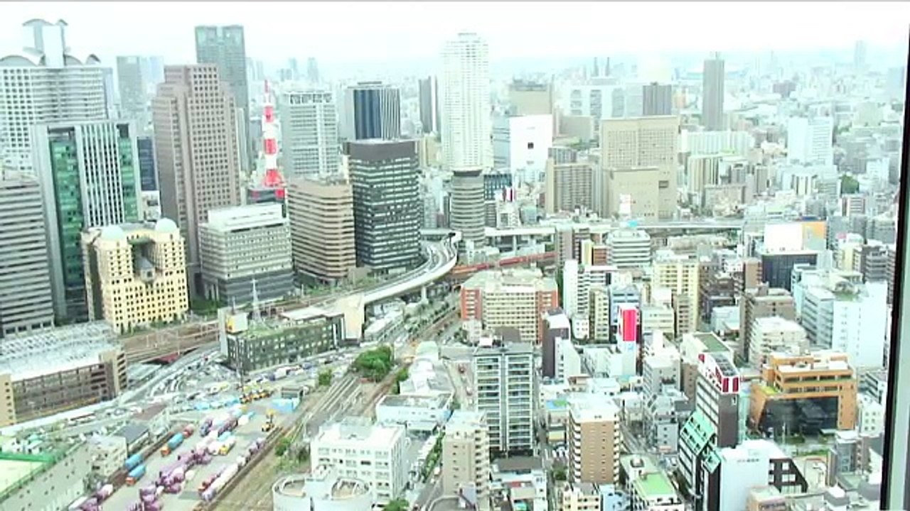 Hanshin Expressway going through Gate Tower Building