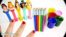 Best Learning Colors Videos for Children Disney Princess Finger Family Nursery Rhymes Microwave PEZ-iMw7wlB
