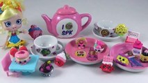 Shopkins DIY Tea Set! Shopkins Surprise Egg, Shopkins Qube, Kids Craft Toy Video Paint Shopkins-Hqmkr