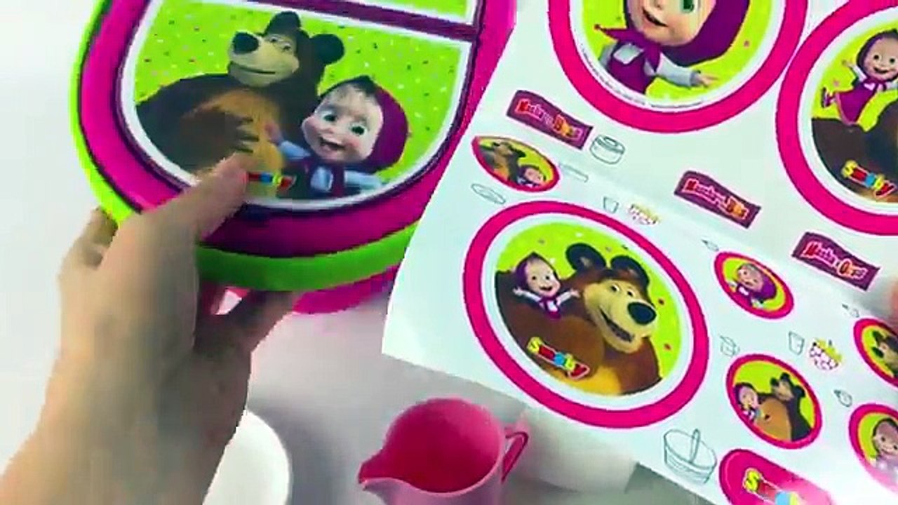 Play Doh Masha and the Bear Picnic Basket Baby Toy Маша и Медведь Сюрприз игрушки Panier