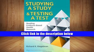 Popular Book  Studying A Study and Testing a Test: Reading Evidence-based Health Research  For Full