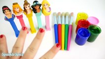 Best Learning Colors Videos for Children Disney Princess Finger Family Nursery Rhymes Microwave PEZ-iMw