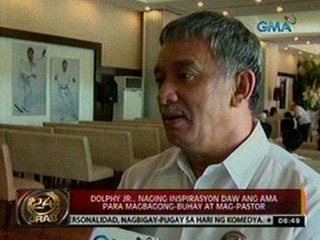 24 Oras: Dolphy Jr., naging inspirasyon daw ang ama para magbagong-buhay at mag-pastor