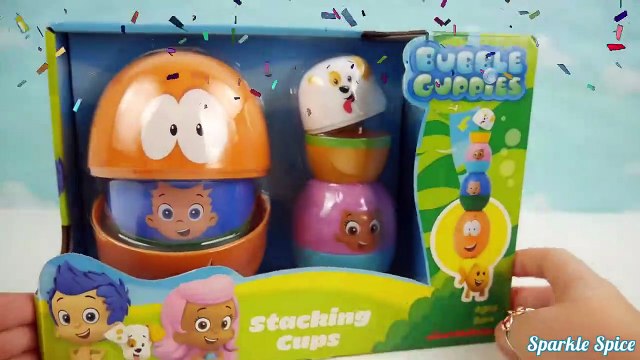 Play Doh BUBBLE GUPPIES SURPRISE EGGS Stacking Nesting Cups Pocoyo Disney Frozen HelloKitty-j