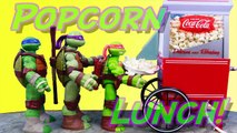 Teenage Mutant Ninja Turtles Coca-Cola Popcorn Machine Mikey Makes a Mess Spills Candy and Treats-7kHZz3