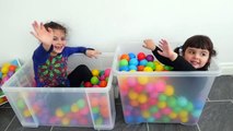 BALL PIT IN OUR HOUSE!! Kids go Crazy  -) Indoor Playground Fun  Ballpit Challenge-STaQM