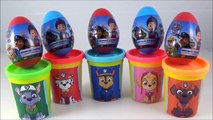 LEARN COLORS with Paw Patrol! NEW Paw Patrol Toy Surprise Eggs! Nick Jr Play doh Surprise Cans-v1