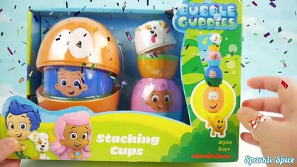 Play Doh BUBBLE GUPPIES SURPRISE EGGS Stacking Nesting Cups Pocoyo Disney Frozen HelloKitty-j1