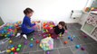 BALL PIT IN OUR HOUSE!! Kids go Crazy  -) Indoor Playground Fun  Ballpit Challenge-STaQMRq3