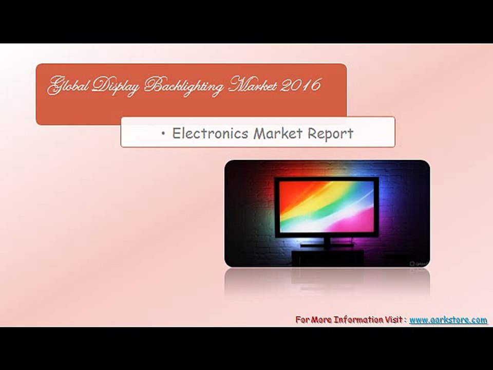 Global Display Backlighting Market 2016: Aarkstore