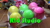 Dinosaurs surprise eggs 4k video Bóc trứng khủng long đồ chơi trẻ em Kid Studio-CHRJoJ