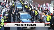 Park Geun-hye returns home after 21 hours at prosecutors' office
