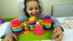 DIY Play Doh Rainbow Frozen Castle for Disney Princesses Elsa and  Anna Doll toys-N3Aq29uyl