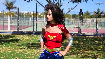 Frozen Elsa VAMPIRE Ice Cream ATTACK! w/ Spiderman crazy RUN Maleficent Joker! Princess in