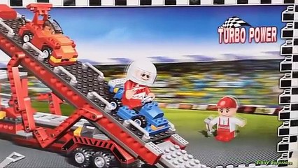 Stop Motion Disney cars Giant LEGO truck Marvel LEGO CARS MACKS TEAM