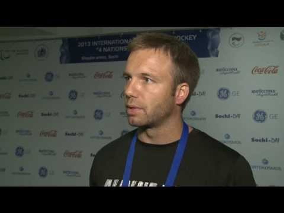 Interview Jiri Briza (Czech Republic) - International Ice Sledge Hockey Tournament "4 Nations" Sochi