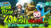 Monsters vs Aliens Mean Clean Zombie Brains - Cartoon Game for Kids NEW new HD