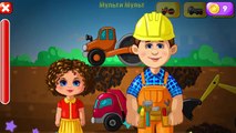 Toy Truck Videos for Children - Toy Bruder Backhoe Excavator, Crane, Diggers-Builder Game