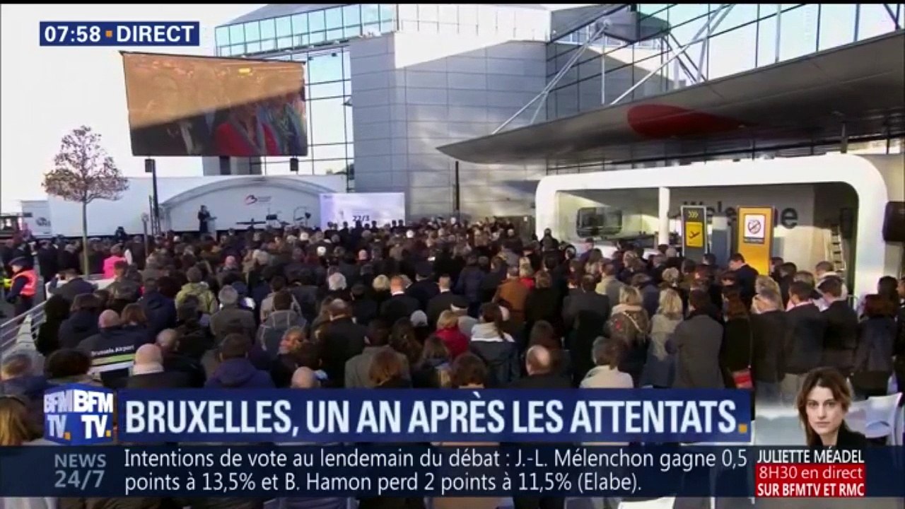 Une minute de silence observée à l'aéroport de Bruxelles-Zaventem, un an après l'attentat