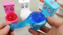 Funny Toilet Slime Colors And Foam Clay Slime Recipe Learn Colors DIY