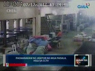 Saksi: Pagnanakaw ng janitor ng mga padala, huli sa CCTV
