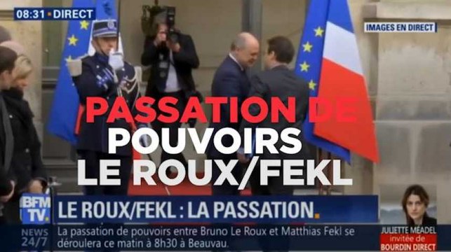 Passation de pouvoirs de Bruno Le Roux avec Matthias Fekl