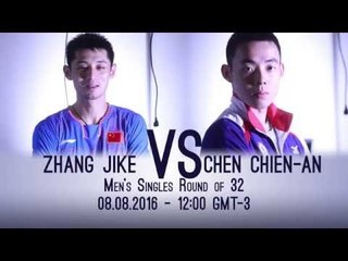 Rio 2016: Zhang Jike v Chen Chien-An I The Revenge