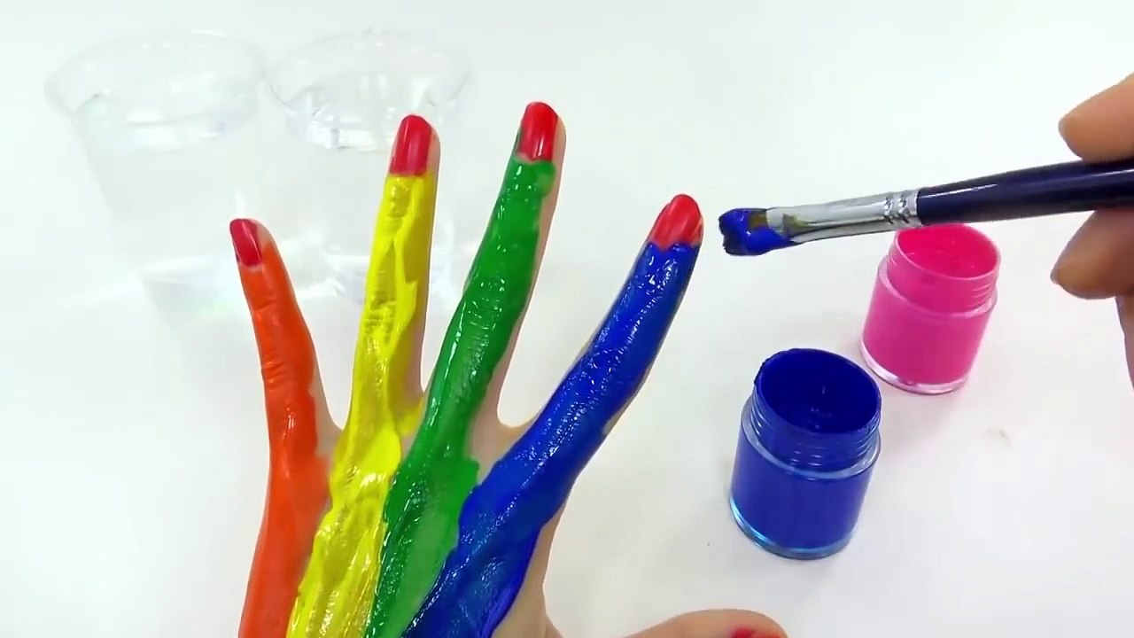 Hand painting Learn Colors for Children Body Painting Finger Family by ...