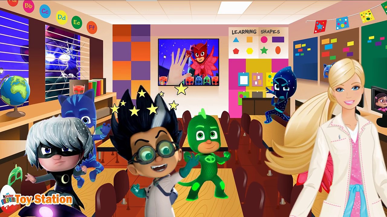 PJ MASKS FIVE LITTLE MONKEYS JUMPING ON THE BED NURSERY RHYMES - 5 LITTLE MONKEYS PJ MASKS