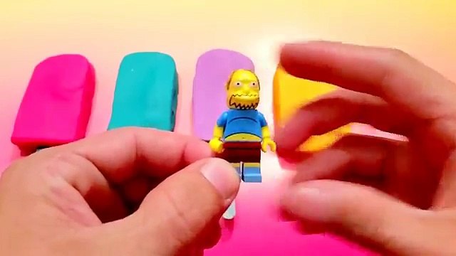Играть doh мороженое эскимо сюрприз яйца вне shopkins Симпсоны Бэтмен пластилин видео