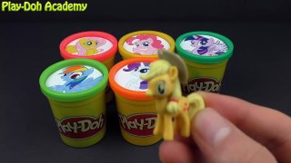My Little Pony Learn Colors with Play-Doh Cans Surprise Eggs Toys
