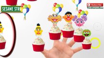 Sesame Street Finger Family Puppets Cupcake Rhyme Lyrics Ernie and Bert, Muppets Kermit Se