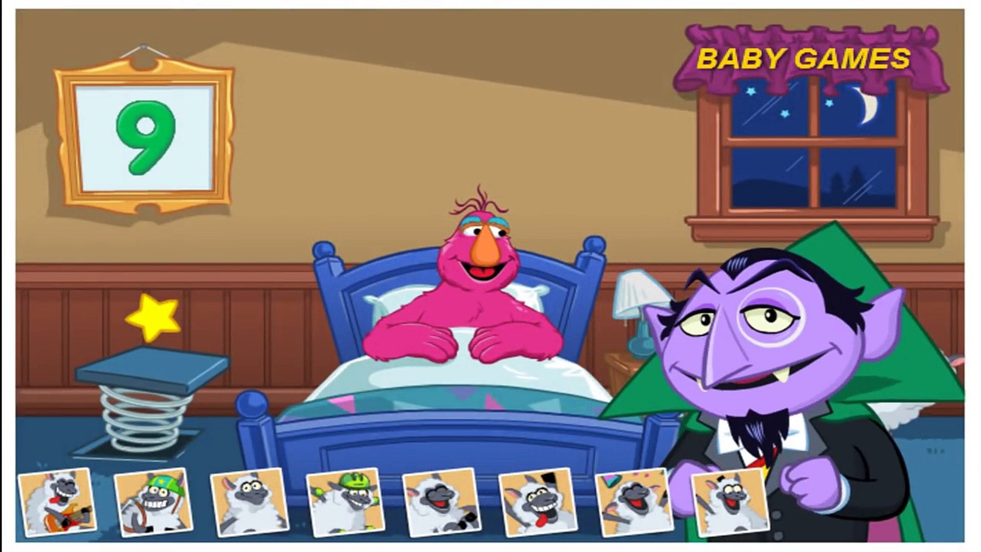 Sesame Street Count Me To Sheep With Count Dracula & Telly Kids Games -  Vidéo Dailymotion