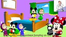 Five Little Masha Jumping on the Bed | Five Little Monkeys Jumping On The Bed