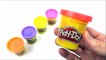 Learn colors _ colours with fruit and vegetable surprise play doh shapes