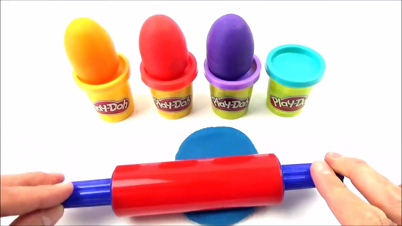 Learn Colors Shapes & Sounds with Play Doh Surprise Eggs – What shape will they turn into
