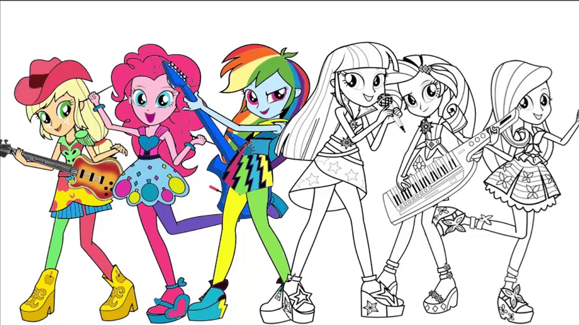 My Little Pony Coloring Book Equestria Girls Rainbow Rocks Part 2 Mlp Coloring Pages F Video Dailymotion